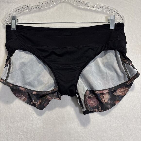 Lululemon Women’s Speed Up 2.5 Shorts Frosted Rose Black Run Gym Yoga Size 8 - Picture 13 of 15
